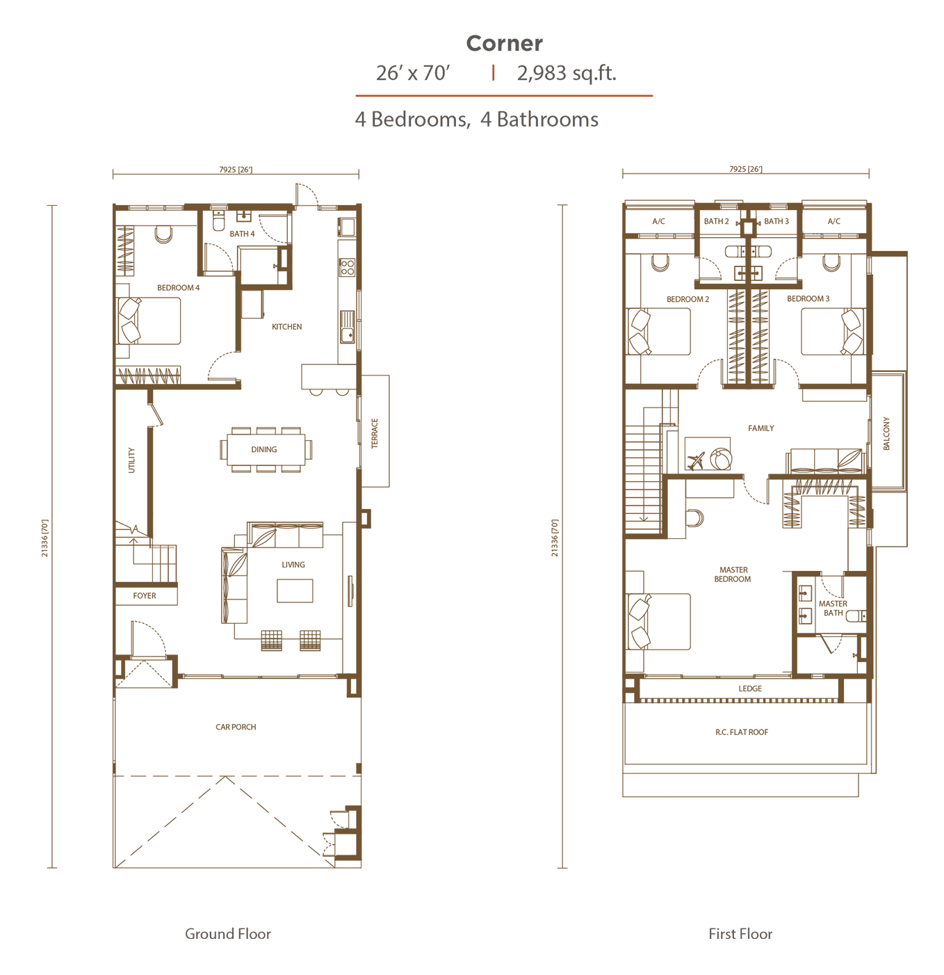 Levane Residence Type F floor plan in Twentify7, Kota Kemuning, Selangor