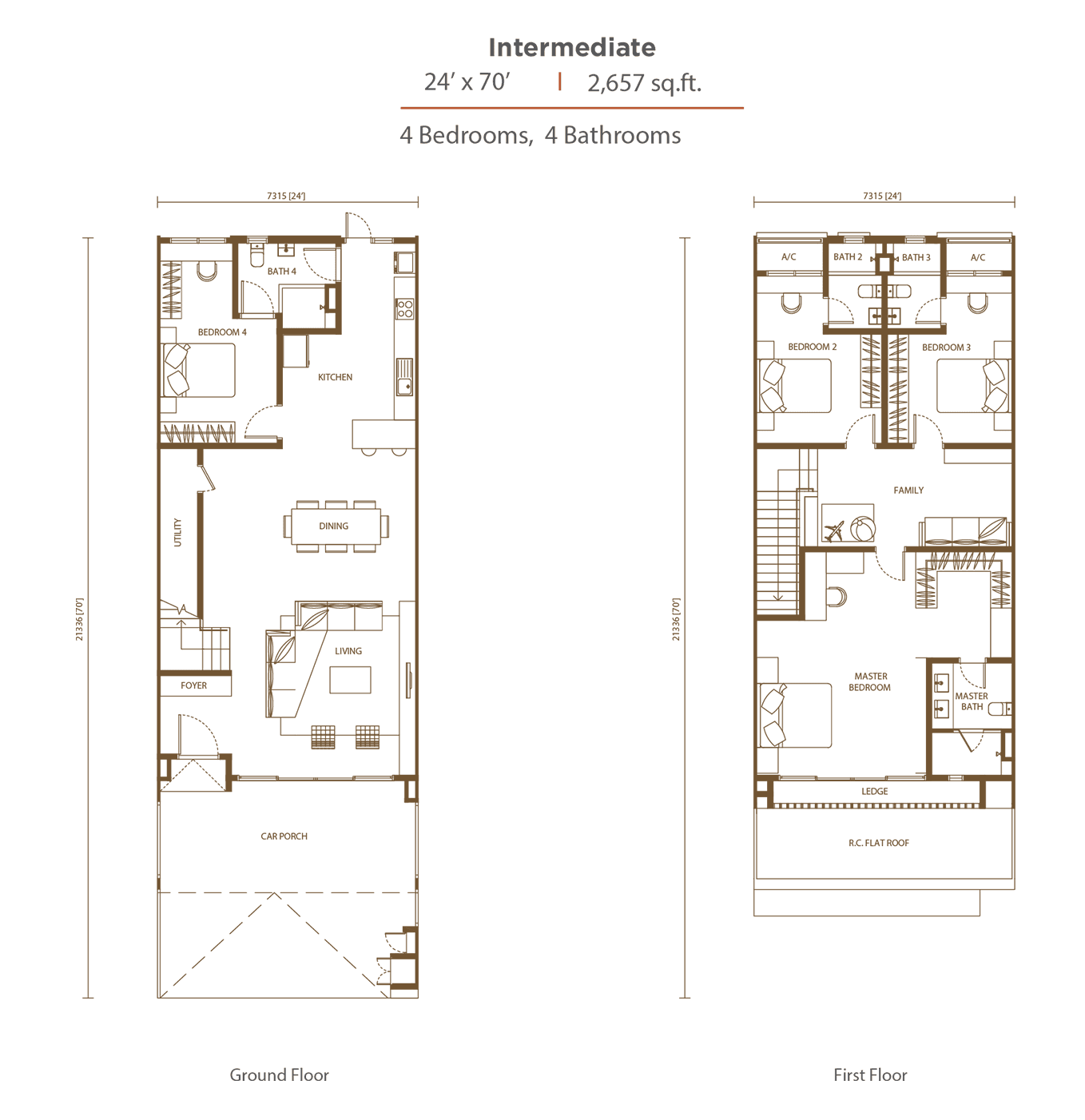Levane Residence Type E floor plan in Twentify7, Kota Kemuning, Selangor