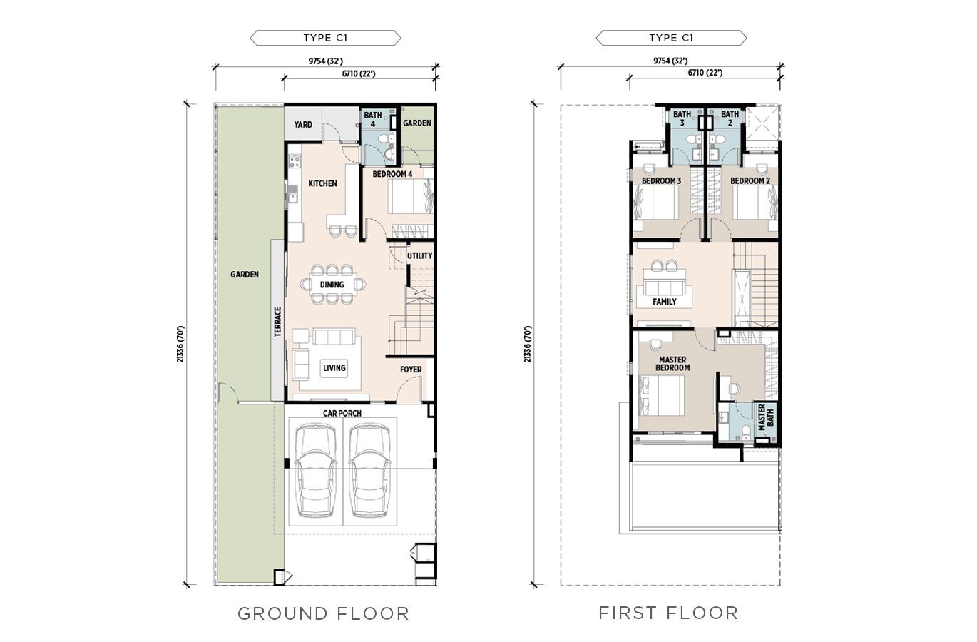 Mori Pines Type C floor plan in Gamuda Cove, Dengkil, Selangor